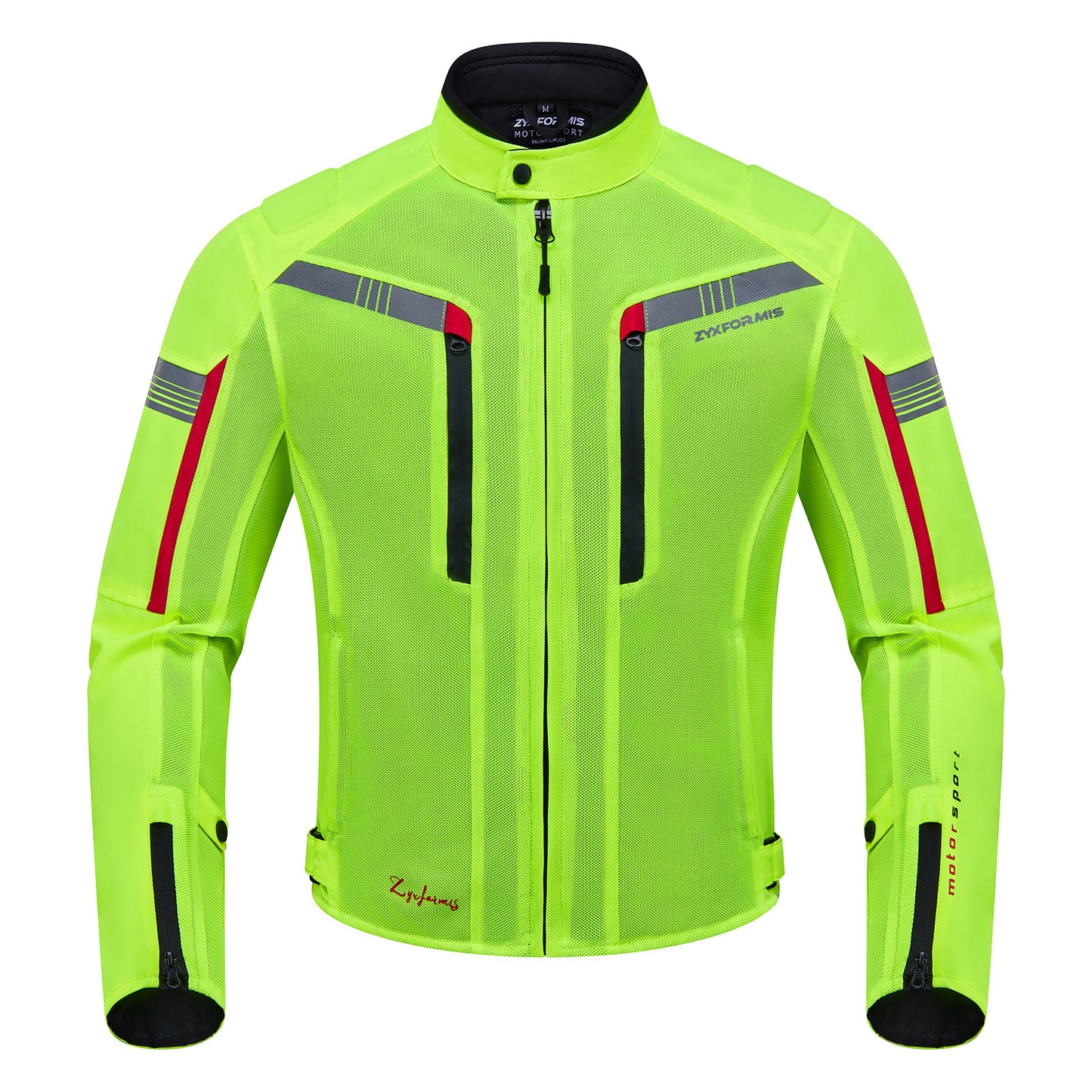 Zyxformis Summer Motorcycle Jacket – Summer Mesh, Reflective Design, CE Armor