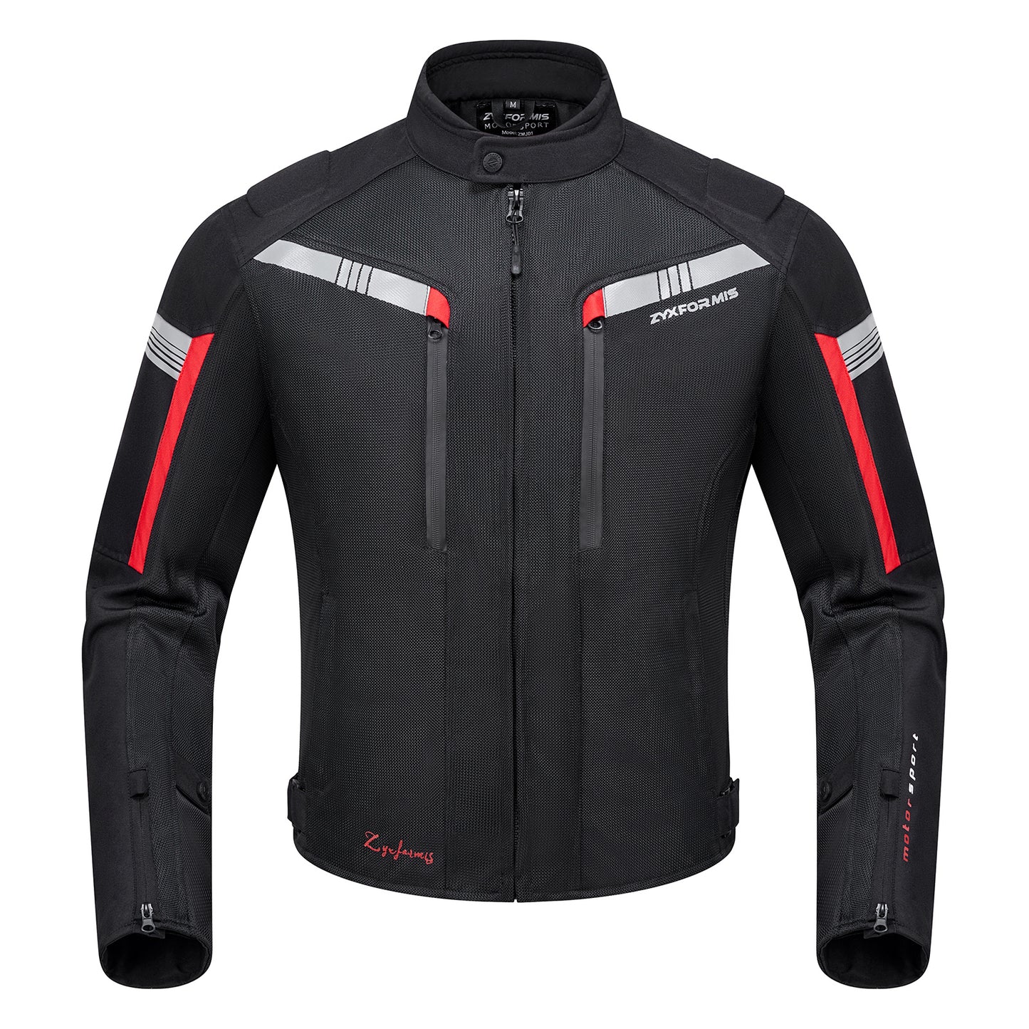 Zyxformis Summer Motorcycle Jacket – Summer Mesh, Reflective Design, CE Armor