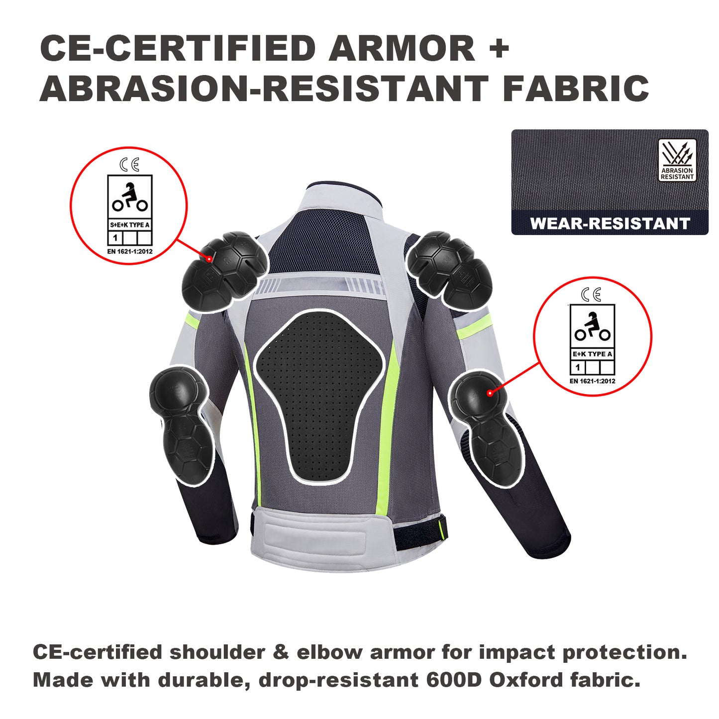 Zyxformis Motorcycle Jacket – Summer Mesh Riding Jacket with CE Armor
