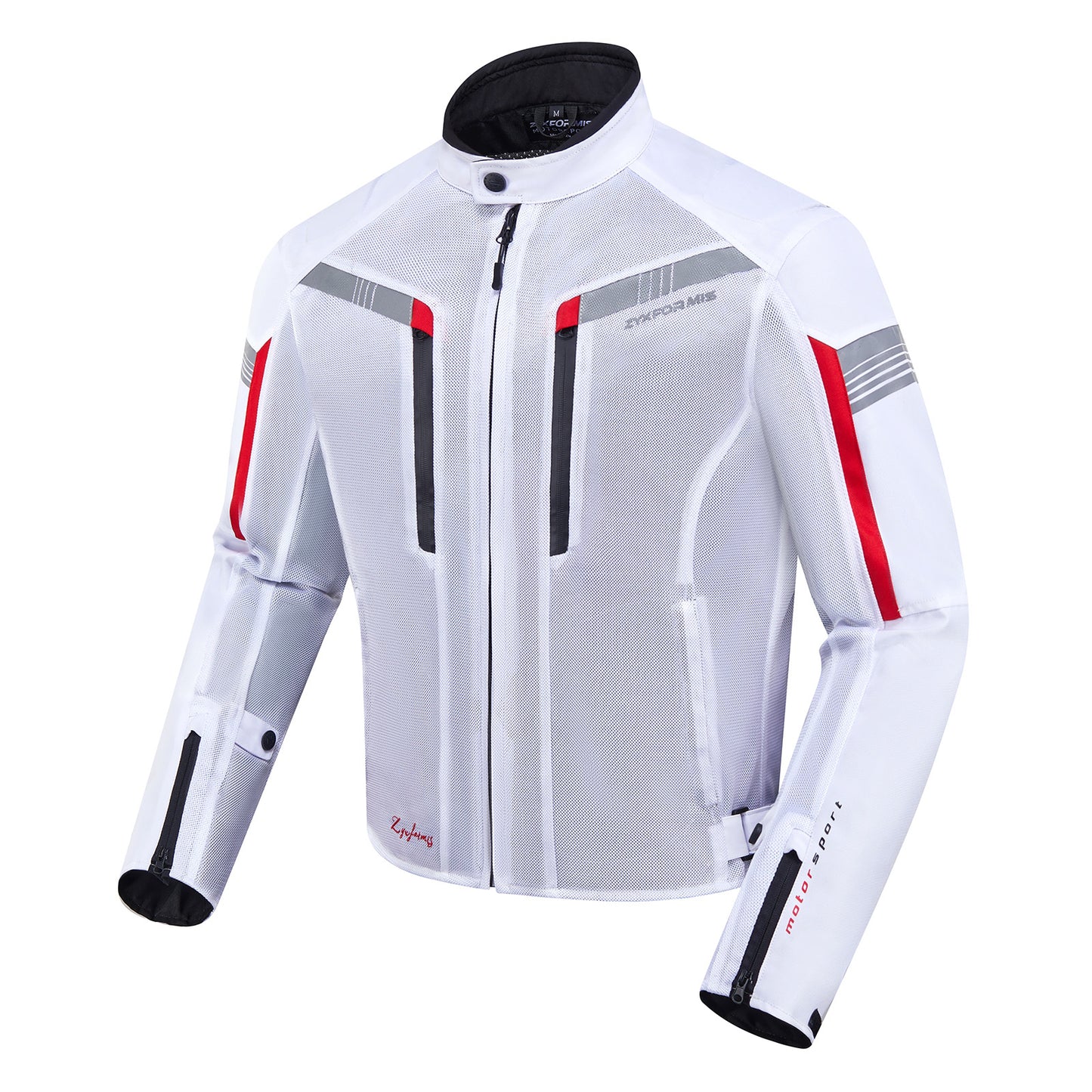Zyxformis Summer Motorcycle Jacket – Summer Mesh, Reflective Design, CE Armor