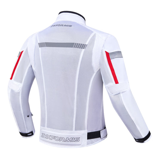 Zyxformis Summer Motorcycle Jacket – Summer Mesh, Reflective Design, CE Armor