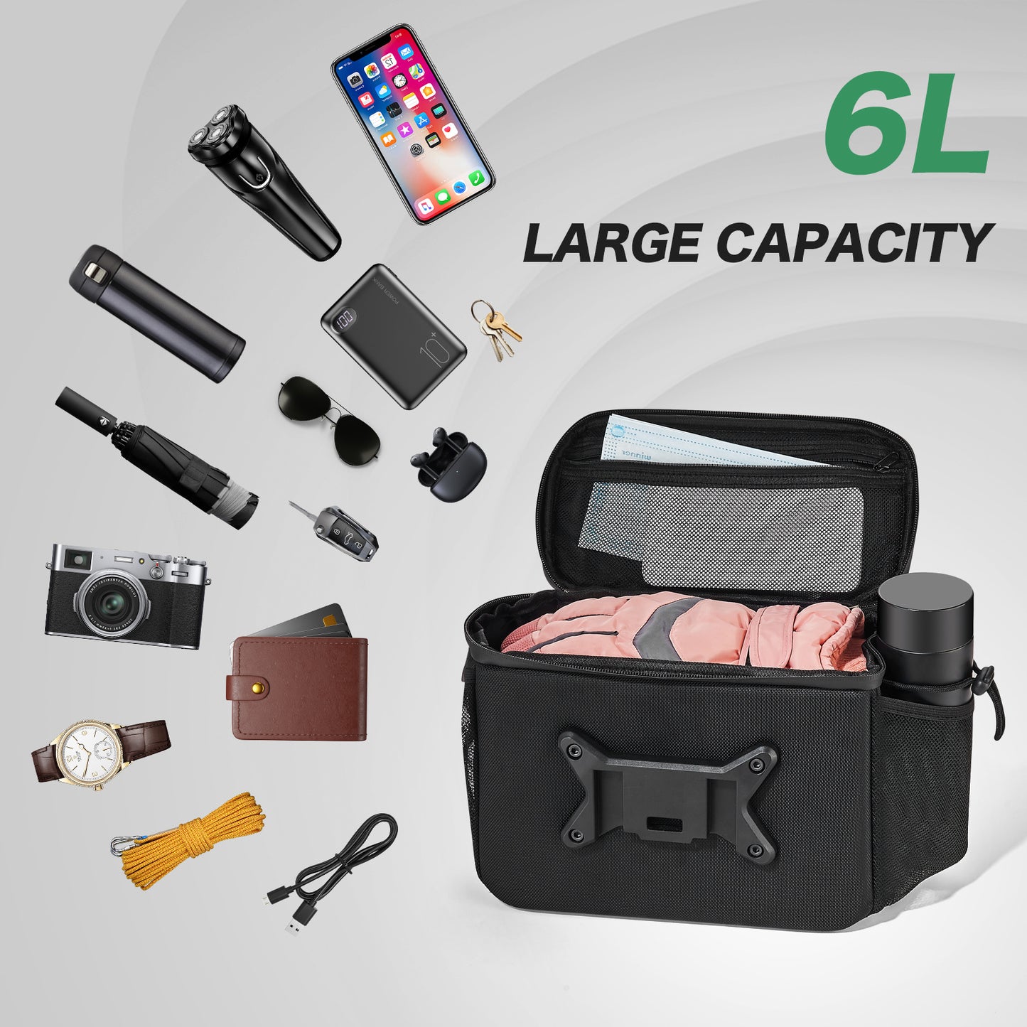 Zyxformis Bike Handlebar Bag – Phone Pouch with TPU Touch