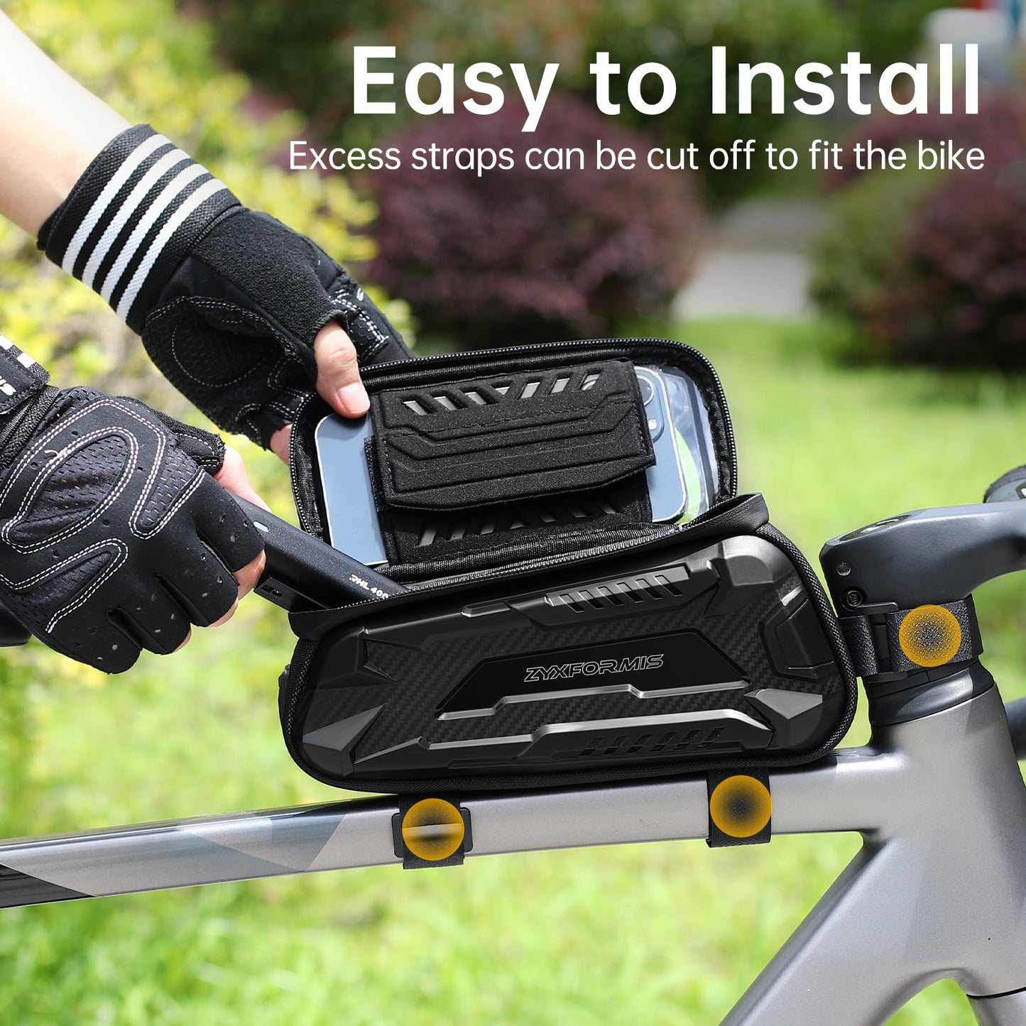 Zyxformis Cycling Frame Bag – 2L Waterproof Touch Screen