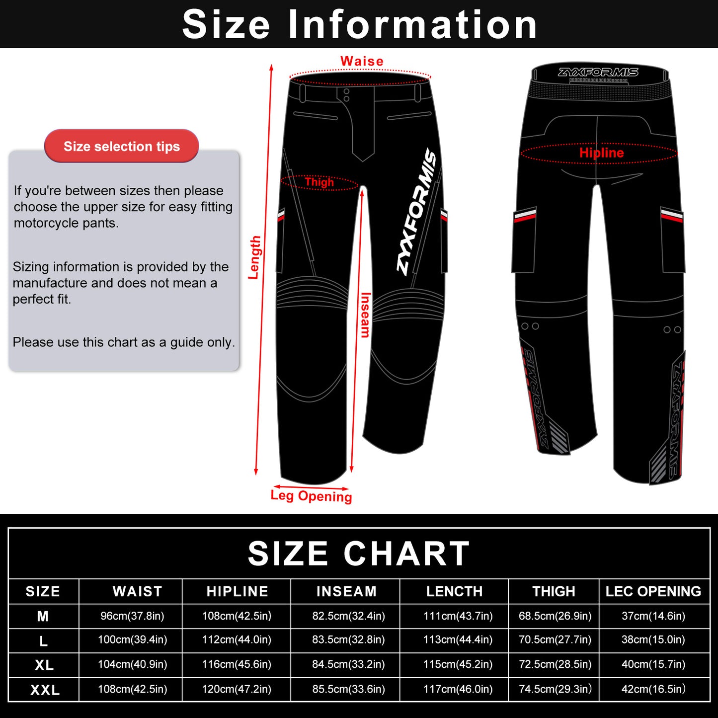 Zyxformis Men's Motorcycle Pants – CE Armor, All-Season Riding Gear