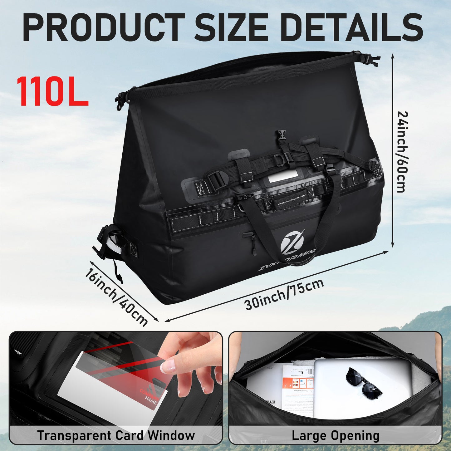 Zyxformis Outdoor Waterproof Travel Bag – Durable, Spacious & Adventure-Ready