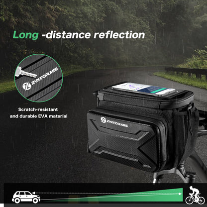 Zyxformis Bike Handlebar Bag – Phone Pouch with TPU Touch
