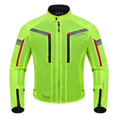 Zyxformis Summer Motorcycle Jacket – Summer Mesh, Reflective Design, CE Armor
