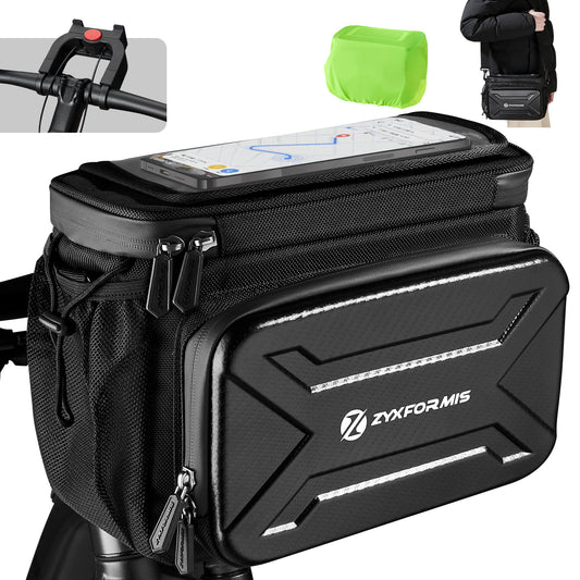 Zyxformis Bike Handlebar Bag – Phone Pouch with TPU Touch