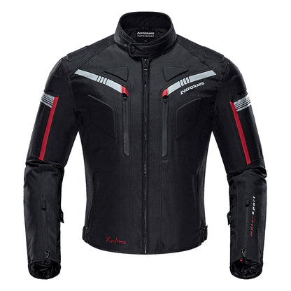 Zyxformis Men's Motorcycle Jacket – Waterproof, Windproof with CE Armor