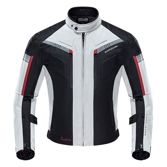 Zyxformis Men's Motorcycle Jacket – Waterproof, Windproof with CE Armor