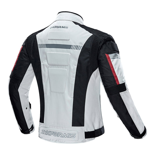 Zyxformis Men's Motorcycle Jacket – Waterproof, Windproof with CE Armor