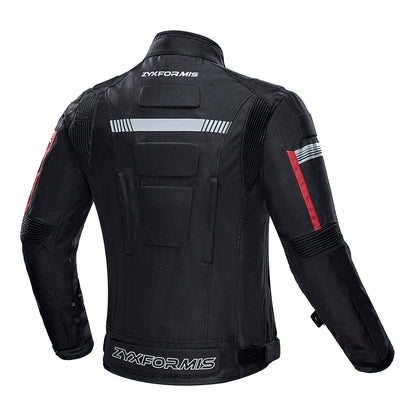 Zyxformis Men's Motorcycle Jacket – Waterproof, Windproof with CE Armor