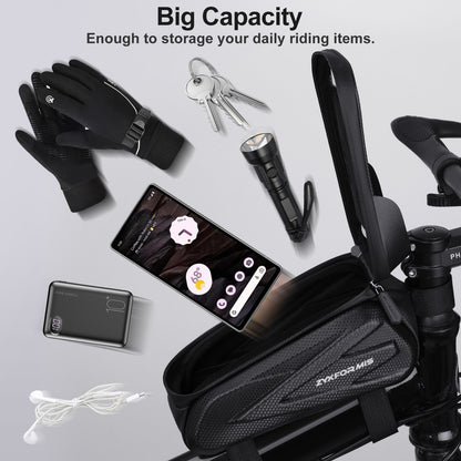 Zyxformis Water-Resistant Bike Top Tube Bag – Convenient, Durable & Easy Access
