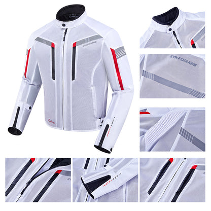 Zyxformis Summer Motorcycle Jacket – Summer Mesh, Reflective Design, CE Armor