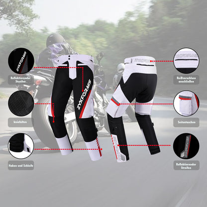 Zyxformis Men's Motorcycle Pants – CE Armor, All-Season Riding Gear