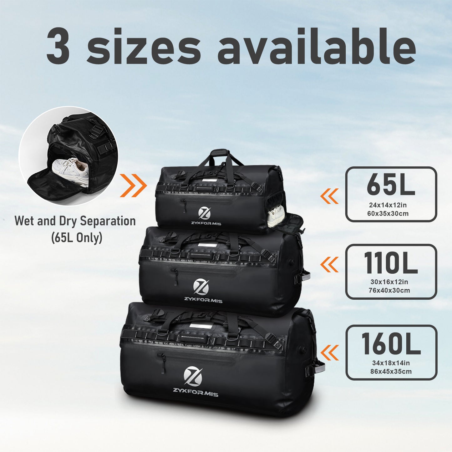 Zyxformis Outdoor Waterproof Travel Bag – Durable, Spacious & Adventure-Ready