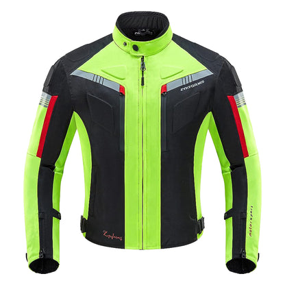Zyxformis Men's Motorcycle Jacket – Waterproof, Windproof with CE Armor