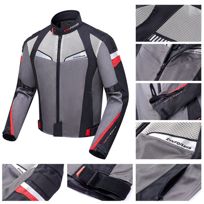 Zyxformis Motorcycle Jacket – Summer Mesh Riding Jacket with CE Armor